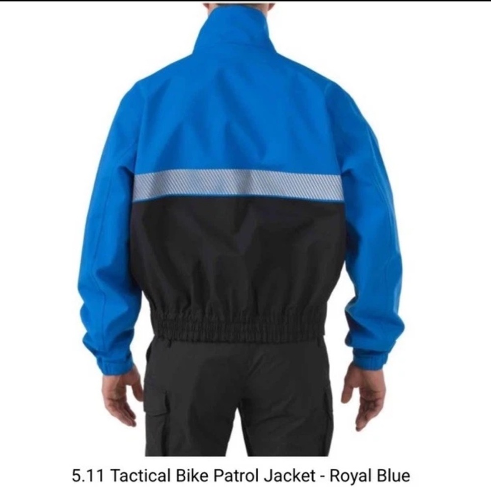 5.11 Tactical Royal Blue and Black Bike Patrol Windbreaker
